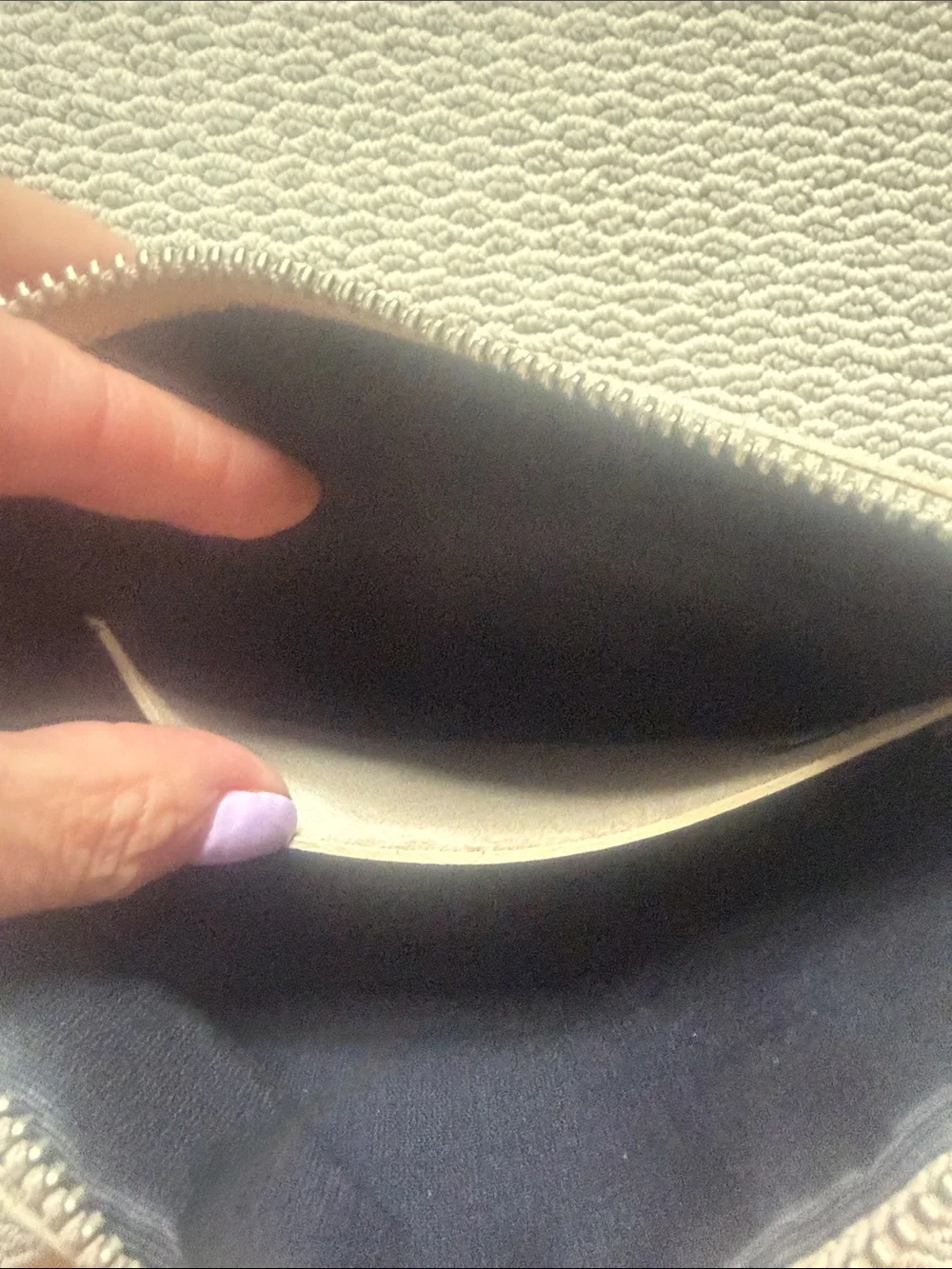 Gray Croc-Embossed Wristlet